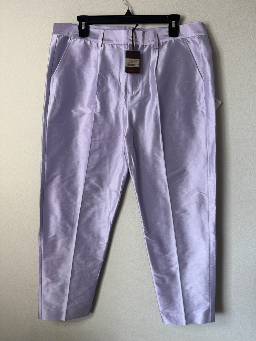 Altea Milano‎ Mens Lavender Silk Blend Trousers Italian 42 Made in Italy New